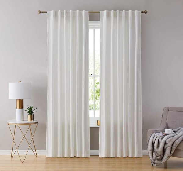 Velvet curtains, 96" set of 2 – white and gold dining room ideas