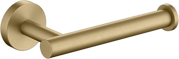 Gold toilet paper holder – navy and gold powder room ideas