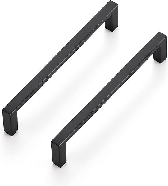 Matte black cabinet pulls, 10 pack – cream and oak kitchen ideas
