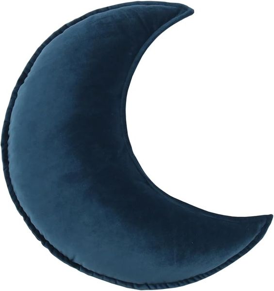 Velvet moon pillow – space themed boys room ideas