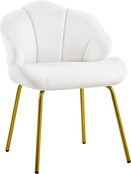 Shell vanity chair w gold legs – pink and white teen girl room