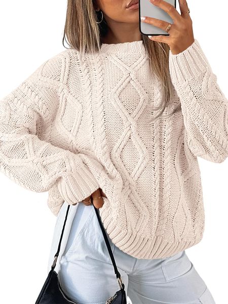 Cable knit sweater – denim maxi skirt fall outfit