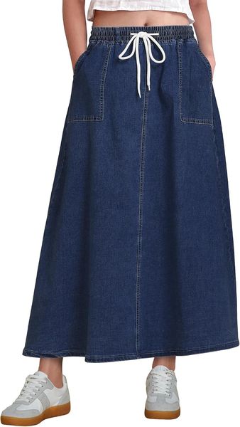 Denim maxi skirt – denim maxi skirt fall outfit