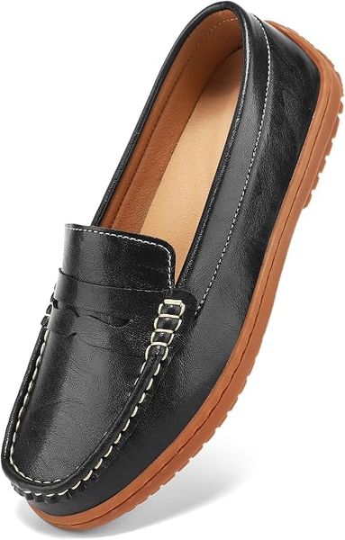 Penny loafers – black maxi skirt outfit winter