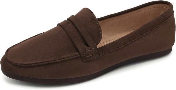 Suede penny loafers – brown maxi skirt outfit