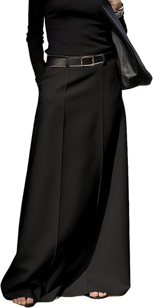 Long straight maxi skirt – black maxi skirt outfit winter