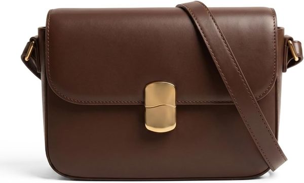 Small crossbody bag – brown suede midi skirt outfit