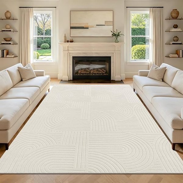 Cream washable rug 6x9 – modern playroom ideas
